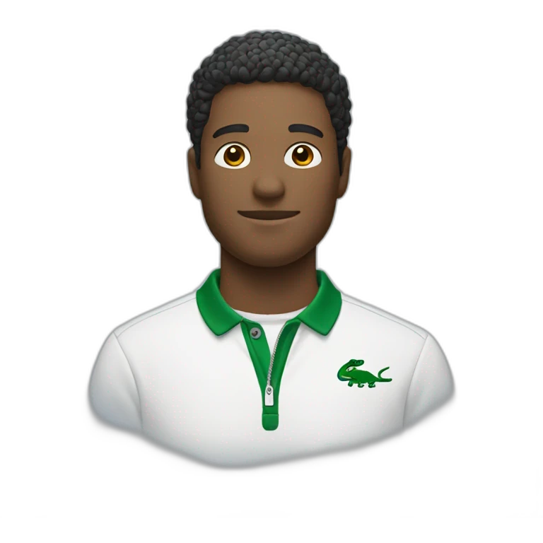 Man wearing lacoste emoji