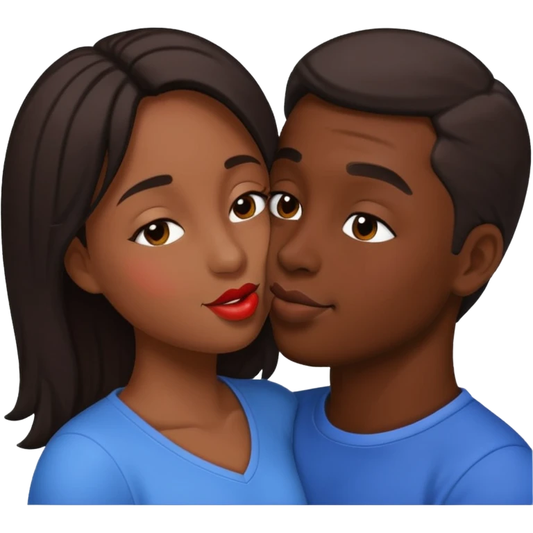 Kiss black emoji