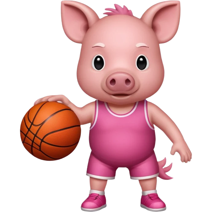 Hog holding a basketball  emoji