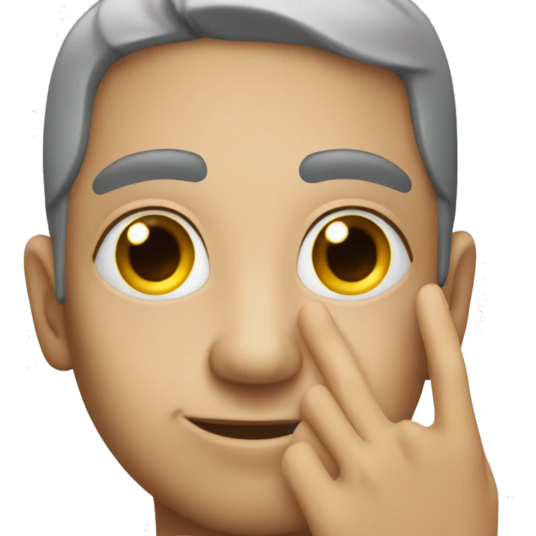 Pleasing eyes with hand emoji