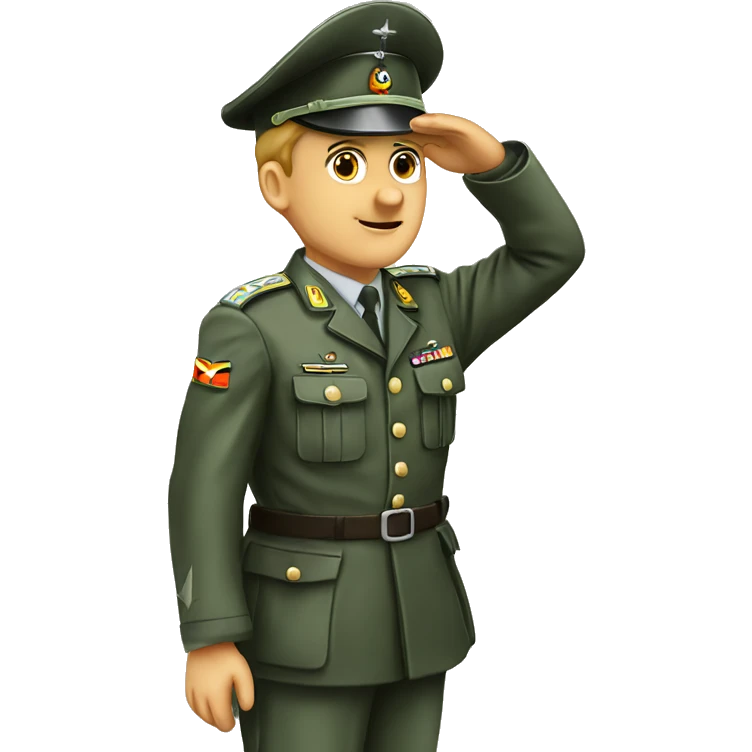 german army man saluting emoji