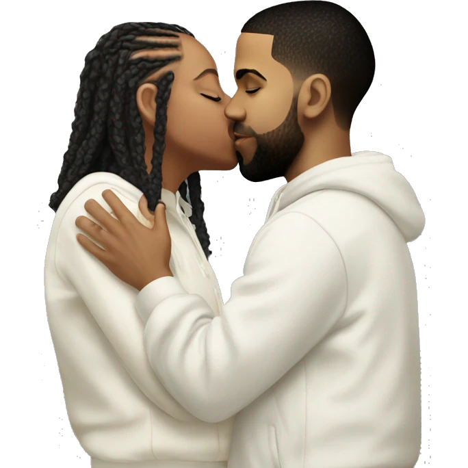 Drake kissing Kendrick Lamar  emoji