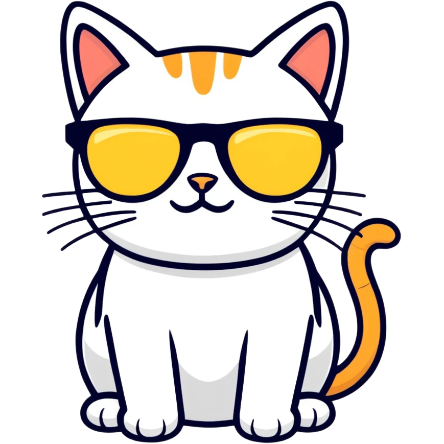 Cat with sunglasses emoji