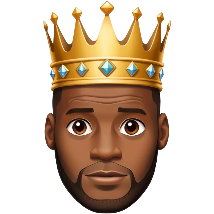 LeBron James with a crown on his head emoji