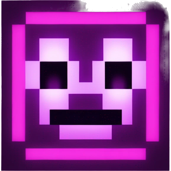 Minecraft in Nether Portal neon light emoji