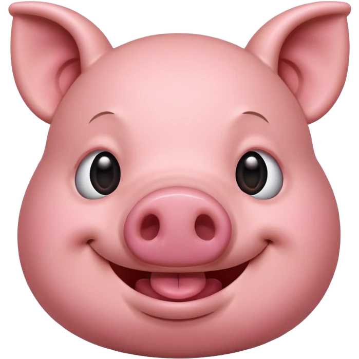 A pig saying good boy emoji