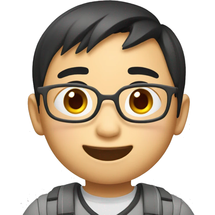 wow education asian kid emoji