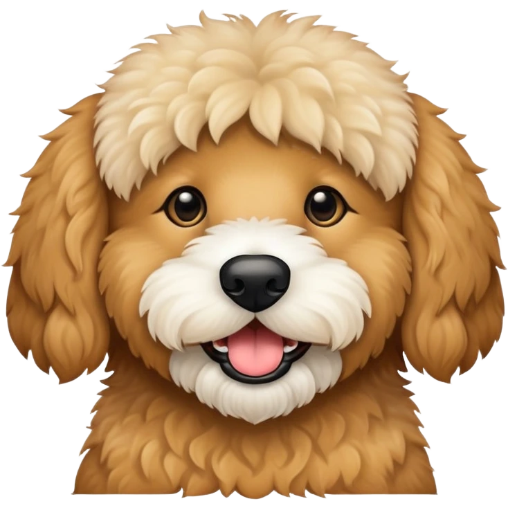 Golden doodle black mouth emoji