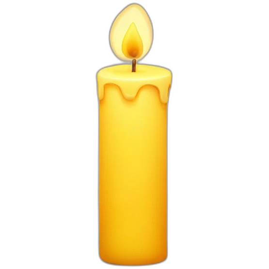 yellow cute candle emoji