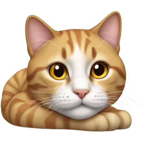 Realistic cat laying  emoji