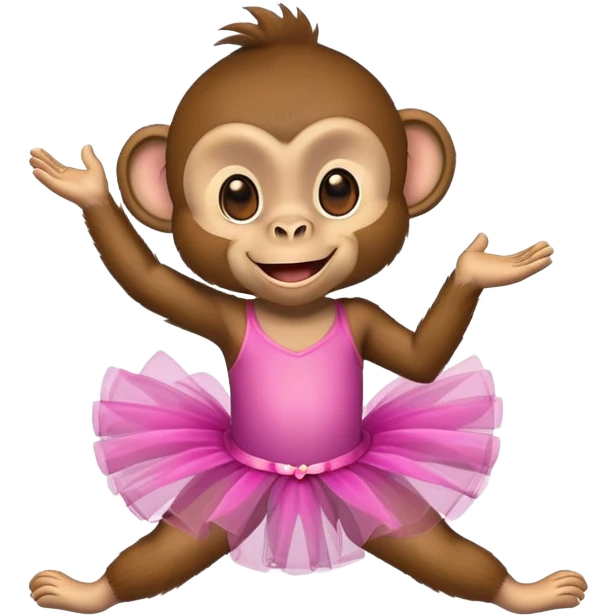 Monkey with a tutu emoji