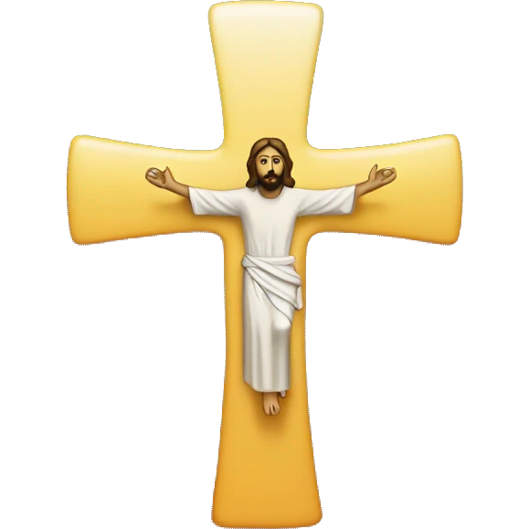 Jesus Cross with the initials DJ emoji
