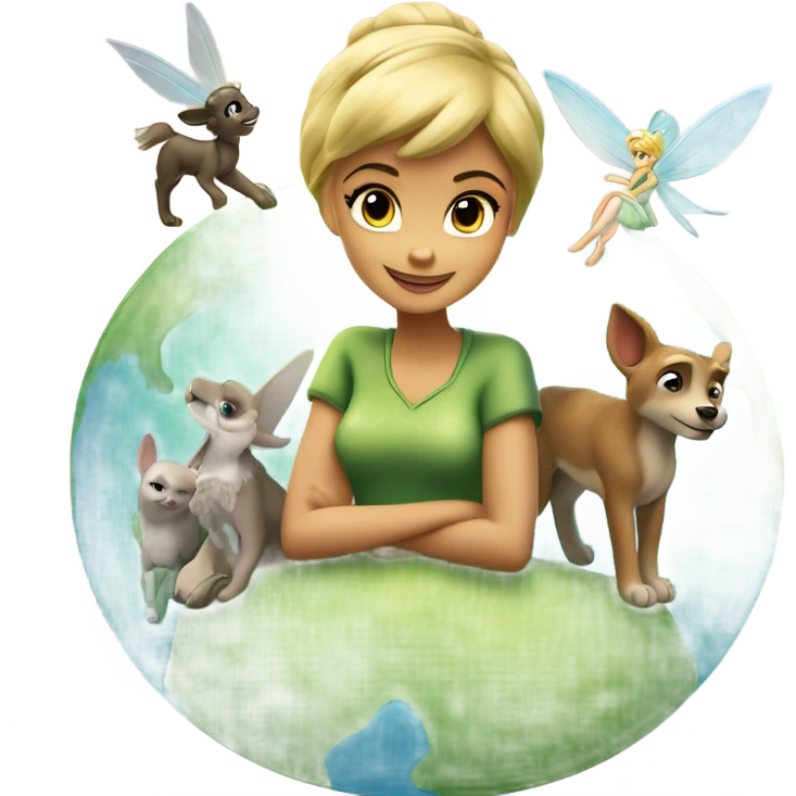 🌍✨ Tinker Bell and her animal friends save the planet through teamwork and care, proving collaboration can overcome any challenge. 🌿🤝 emoji