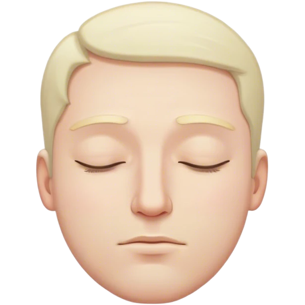 white man with closed eyes emoji