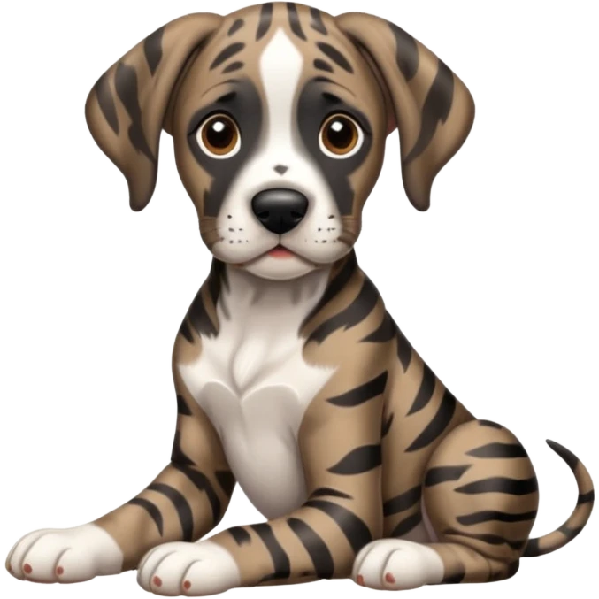 Brindle color, Great dane, puppy emoji
