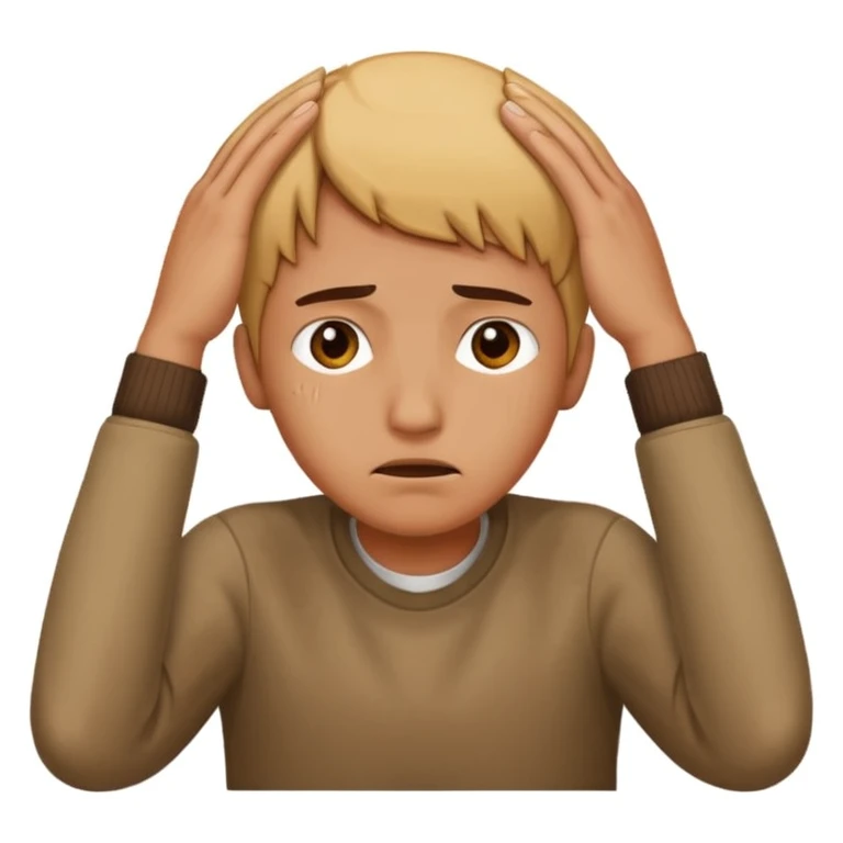 Someone holding their head between their hands  emoji