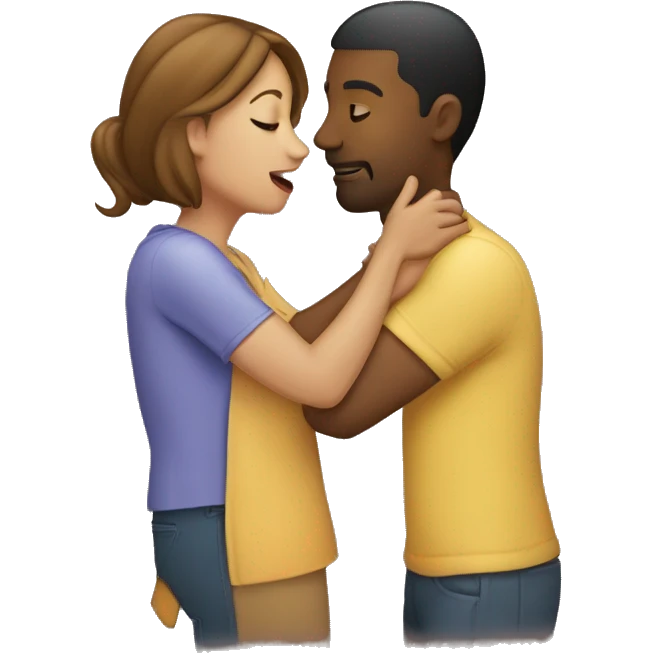 A woman kissing a man’s elbow  emoji