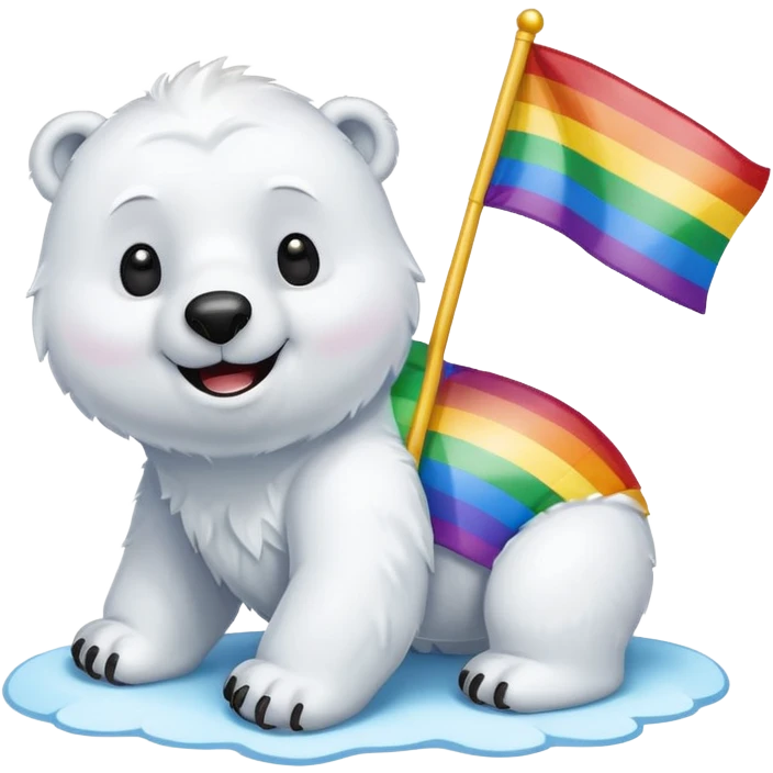 Gay polar bear emoji