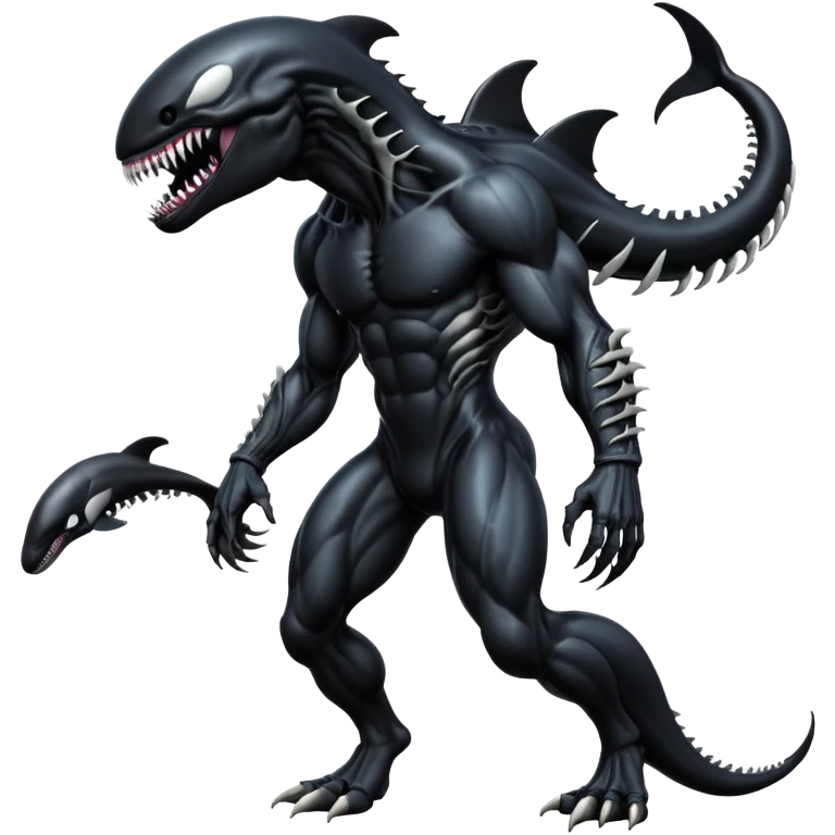  Venom-Xenomorph-Orca-hybrid-fantasy-creature (full body) emoji