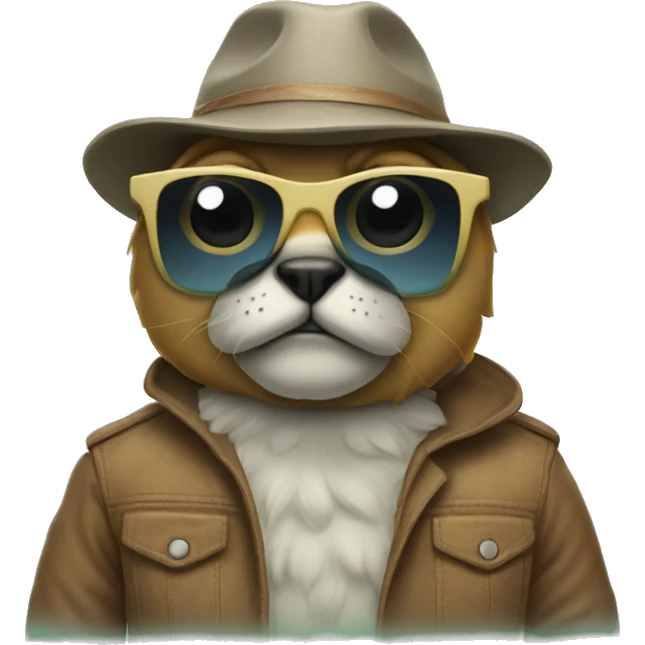 Cangrejo con gafas de sol emoji