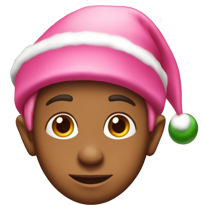 christmas elf pink emoji