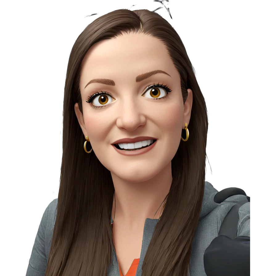 smiling girl with glasses emoji