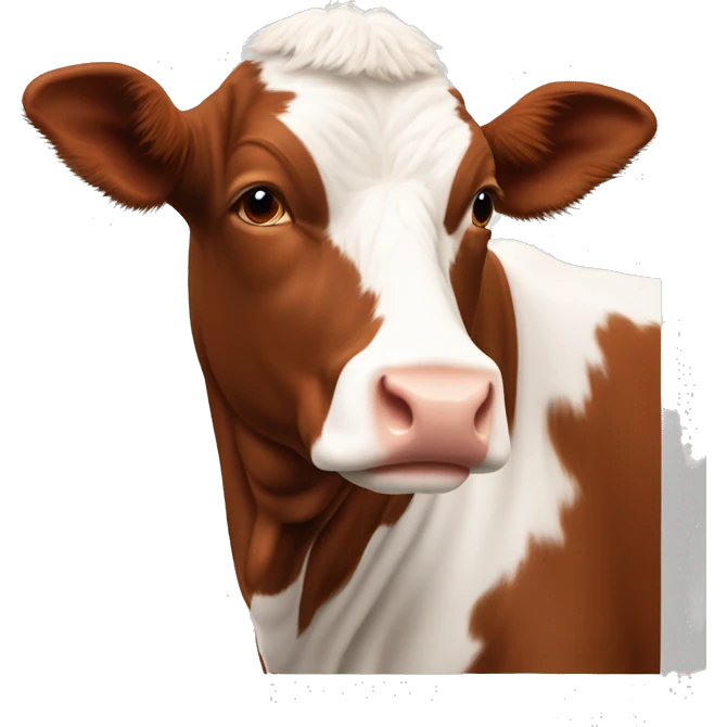 Pooled Hereford heifer. More orange on body. No white on face.  emoji