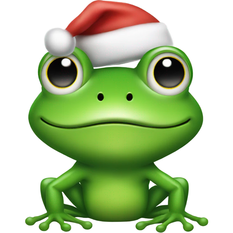 frog with santa hat emoji