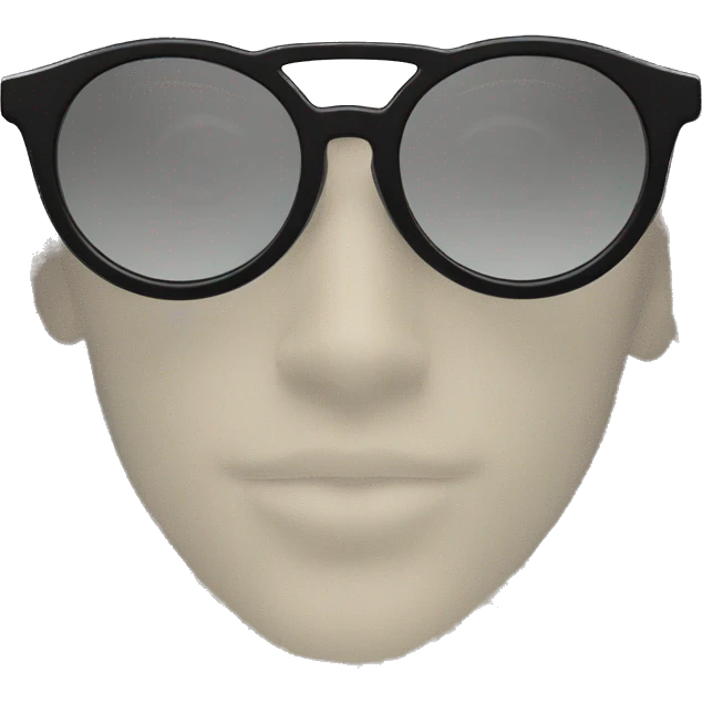  black  ray ban round metal sunglasses front view emoji
