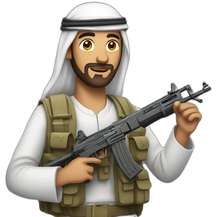 arab with a kalachnikov emoji