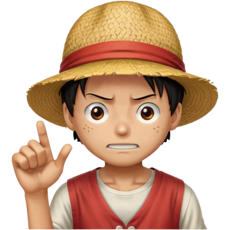 luffy from one piece punching someone emoji