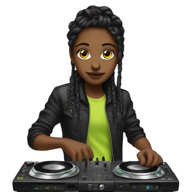 Dj whit girl emoji
