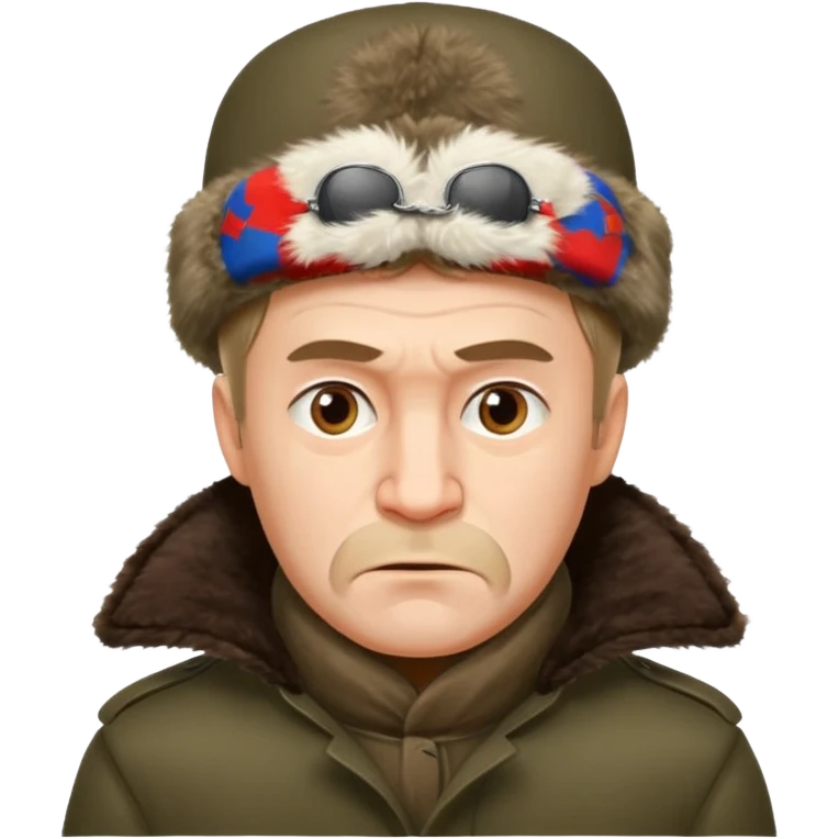 crazy russian man with ushanka emoji