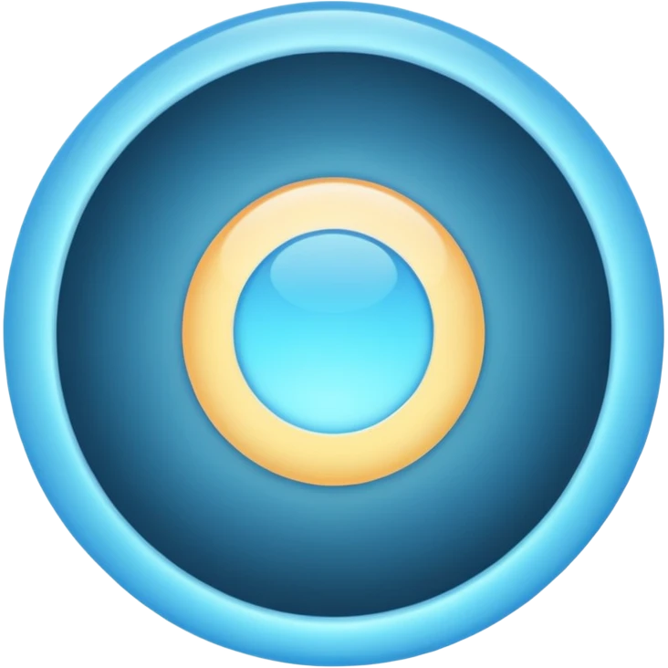 light blue glowing circle emoji