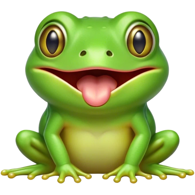 Cinematic Cute Yawning Green Tree Frog Portrait Emoji, Head tilted slightly with a dramatic, wide-open yawn, showcasing a compact, vivid green body with gently drooping eyelids and half-closed, drowsy eyes, Simplified yet irresistibly adorable features, highly detailed, glowing with a soft, cozy jungle glow, high shine, relaxed yet expressive, stylized with a dash of whimsical amphibian charm, soft glowing outline, capturing the essence of a drowsy yet affectionate green tree frog that appears ready to stretch out for a nap! emoji