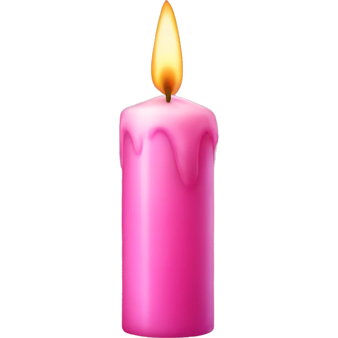 Pink candle emoji