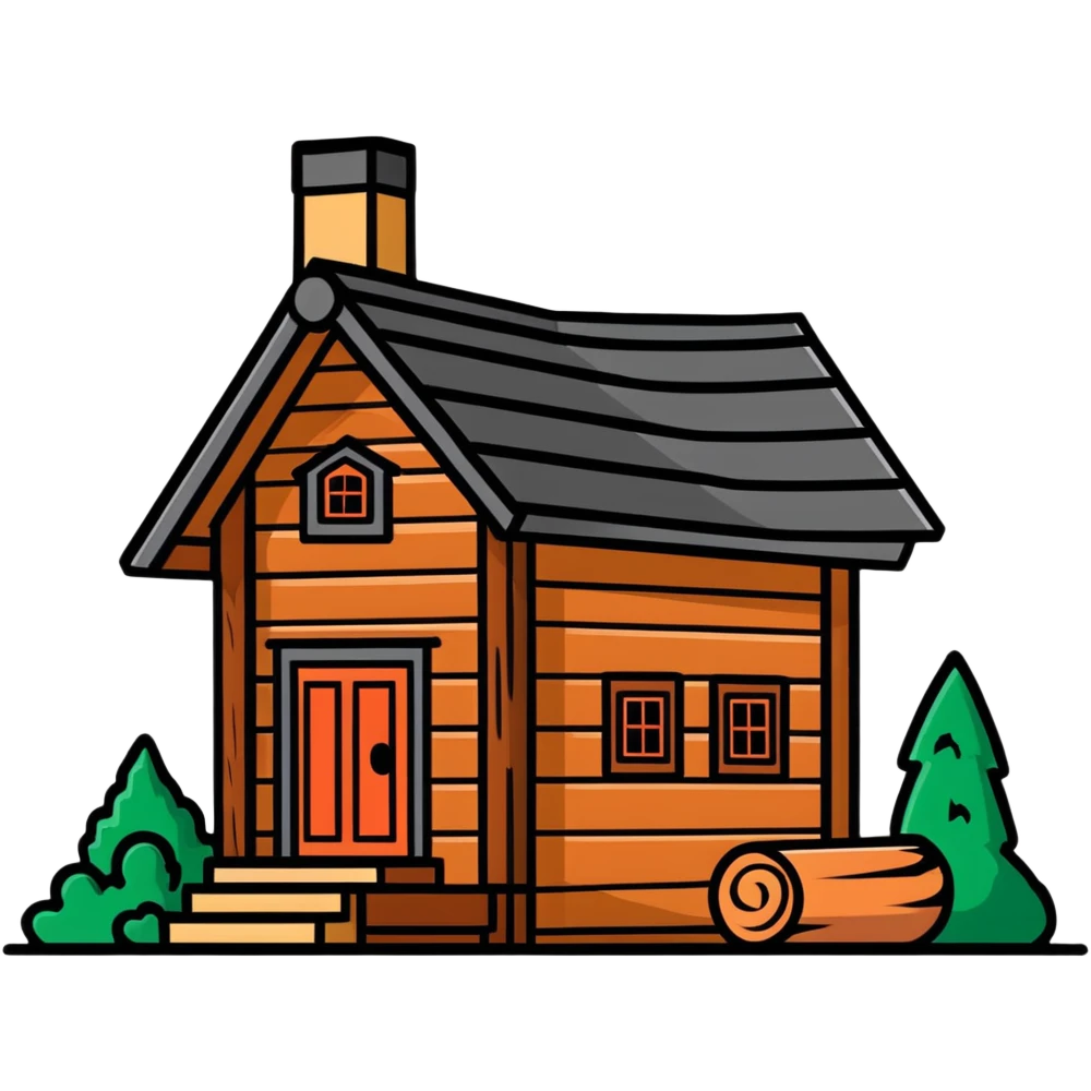 small log house emoji