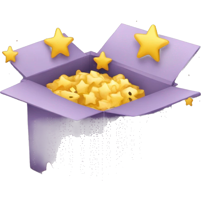 open box with stars emoji