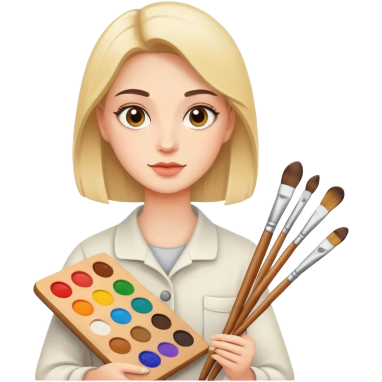 artist with palette and brushes emoji