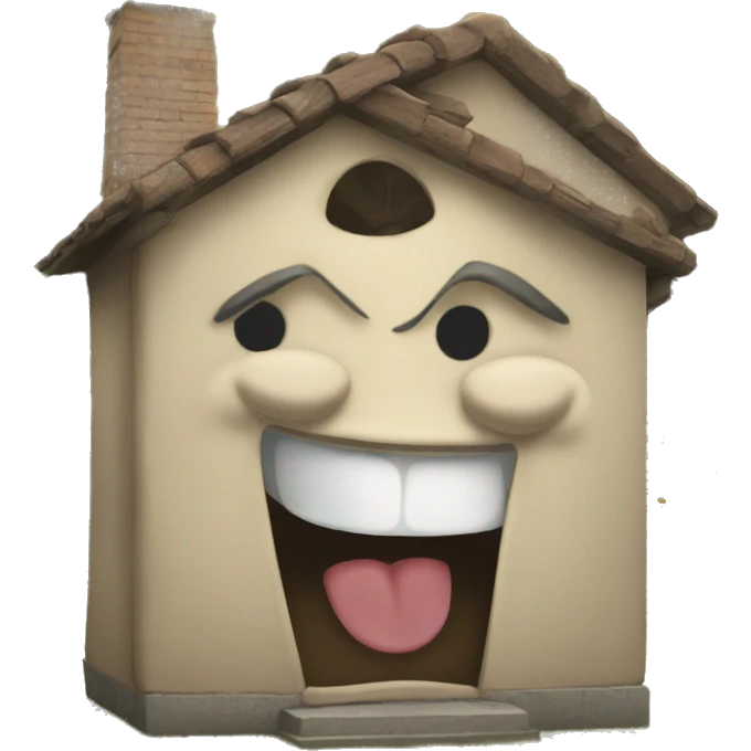Laughing house emoji