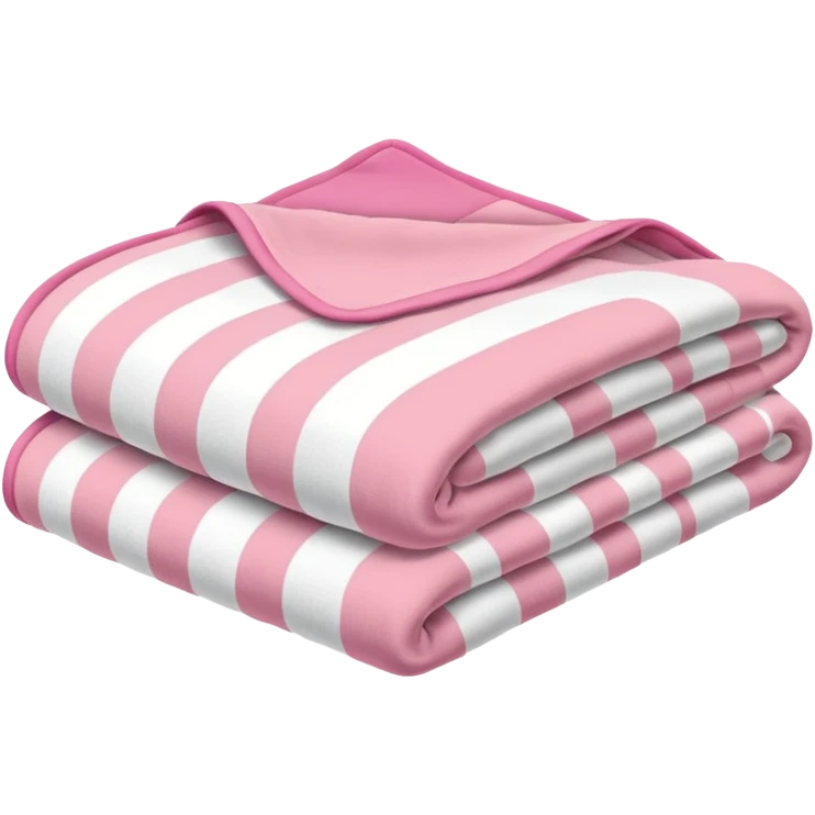 Plad white and pink blanket folded  emoji