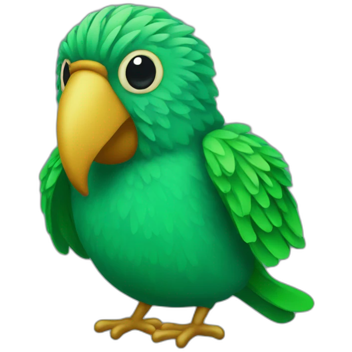 Pajaro verde emoji