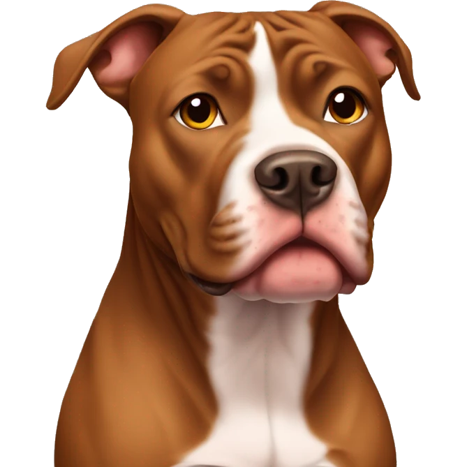 Brown Pitbull sitting emoji