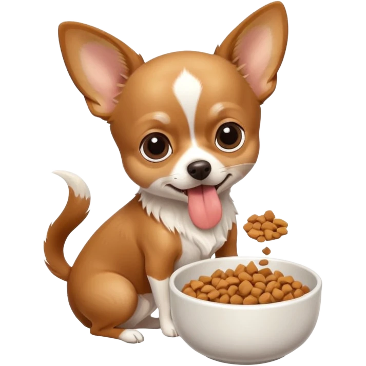 Chihuahua dog food room isometric emoji