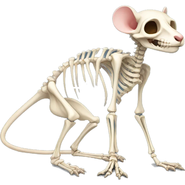 realistic rat skeleton  emoji