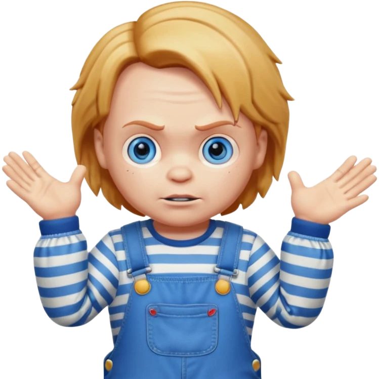 chucky shrugging emoji