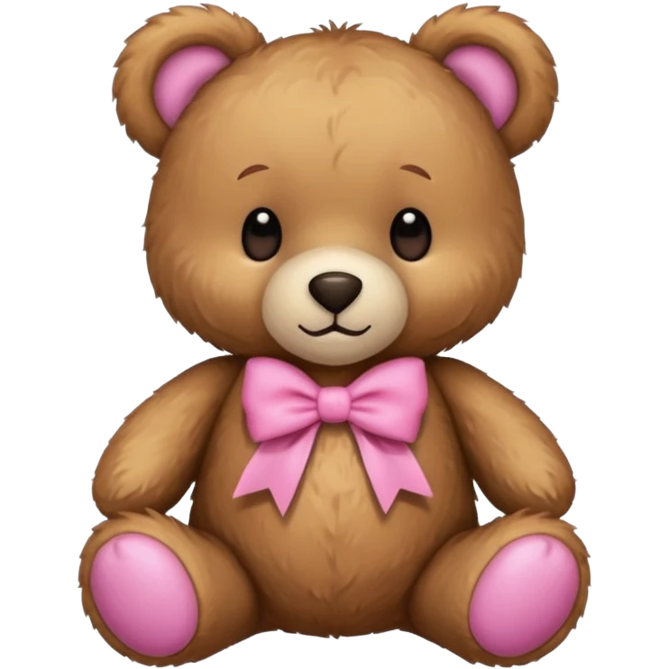 teddy bear with pink bow emoji