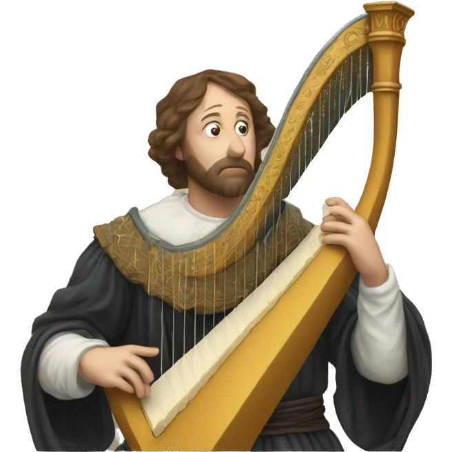 Petrarch playing the harp emoji