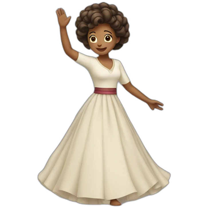 woman doing a curtsy emoji