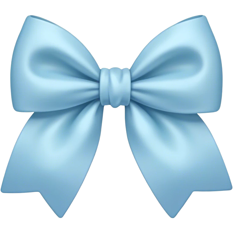 muted Pastel blue bow  emoji